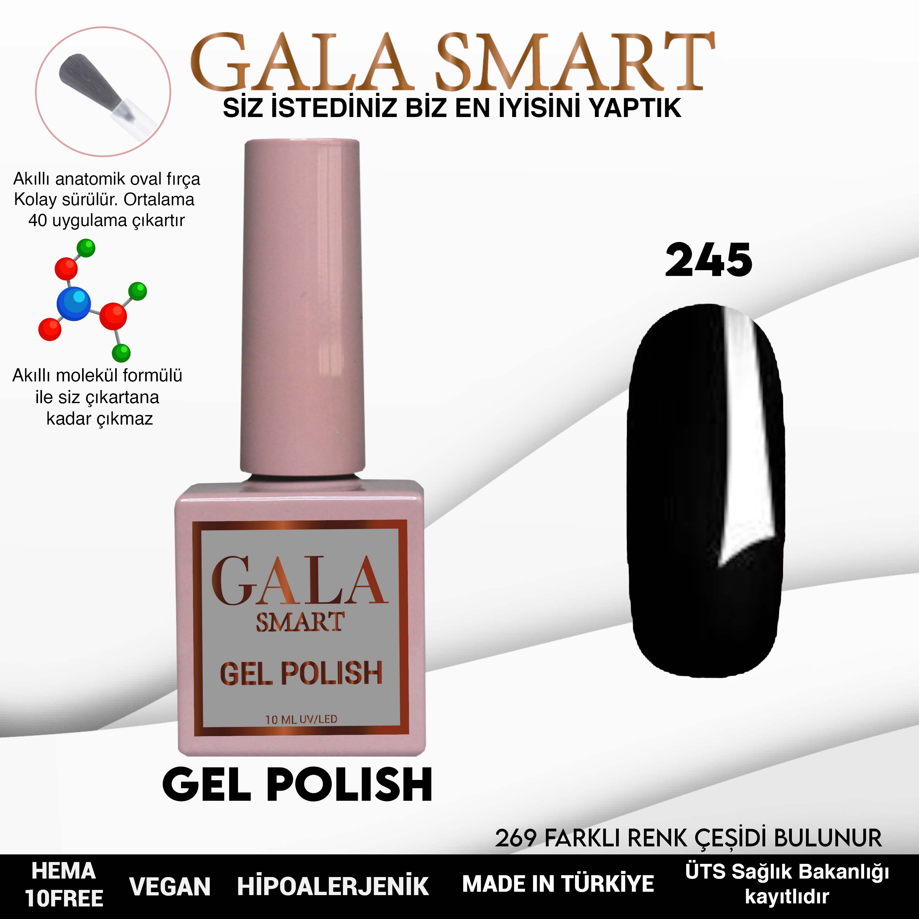 Gala Smart Kalıcı Oje Classic No:245