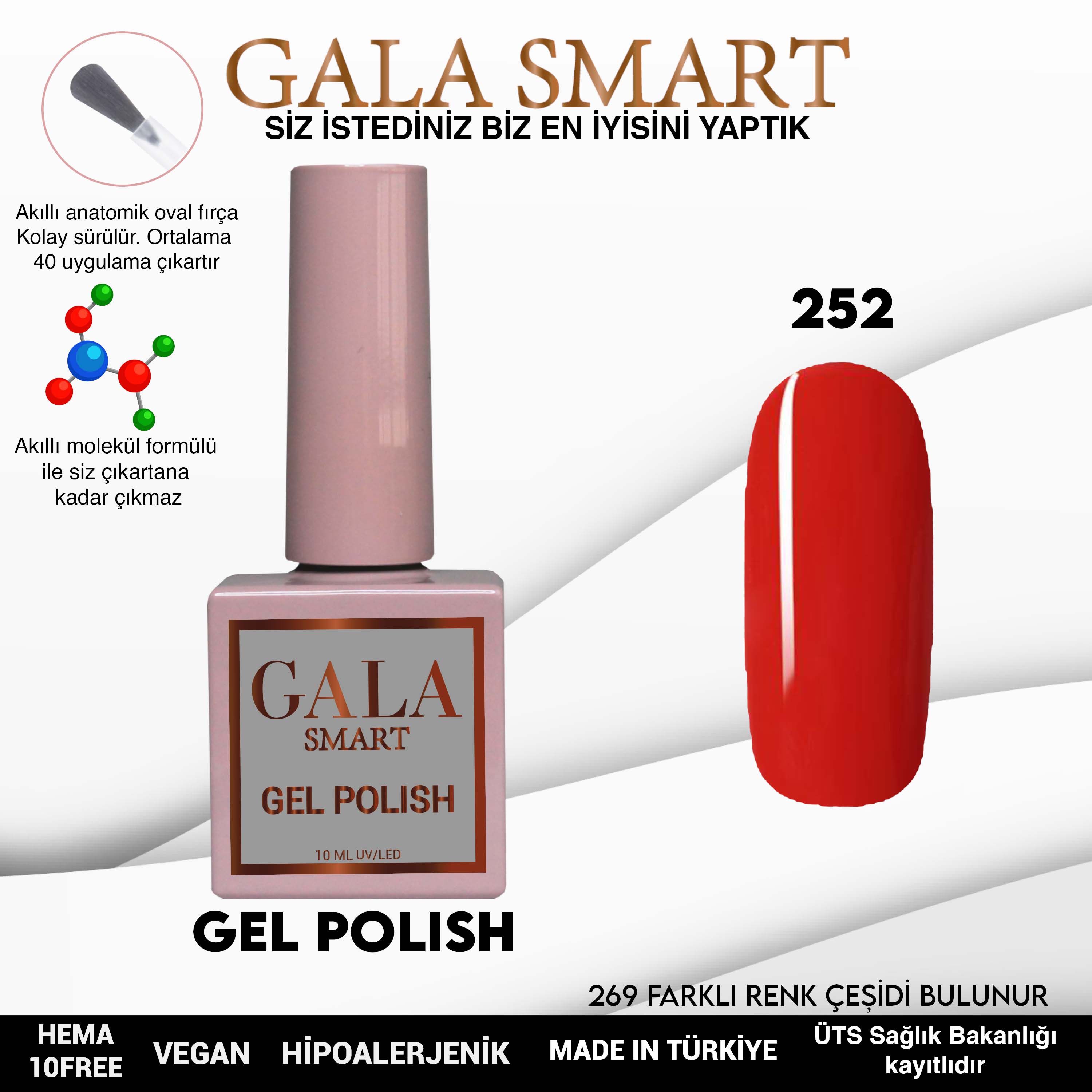 Gala Smart Kalıcı Oje Classic No:252