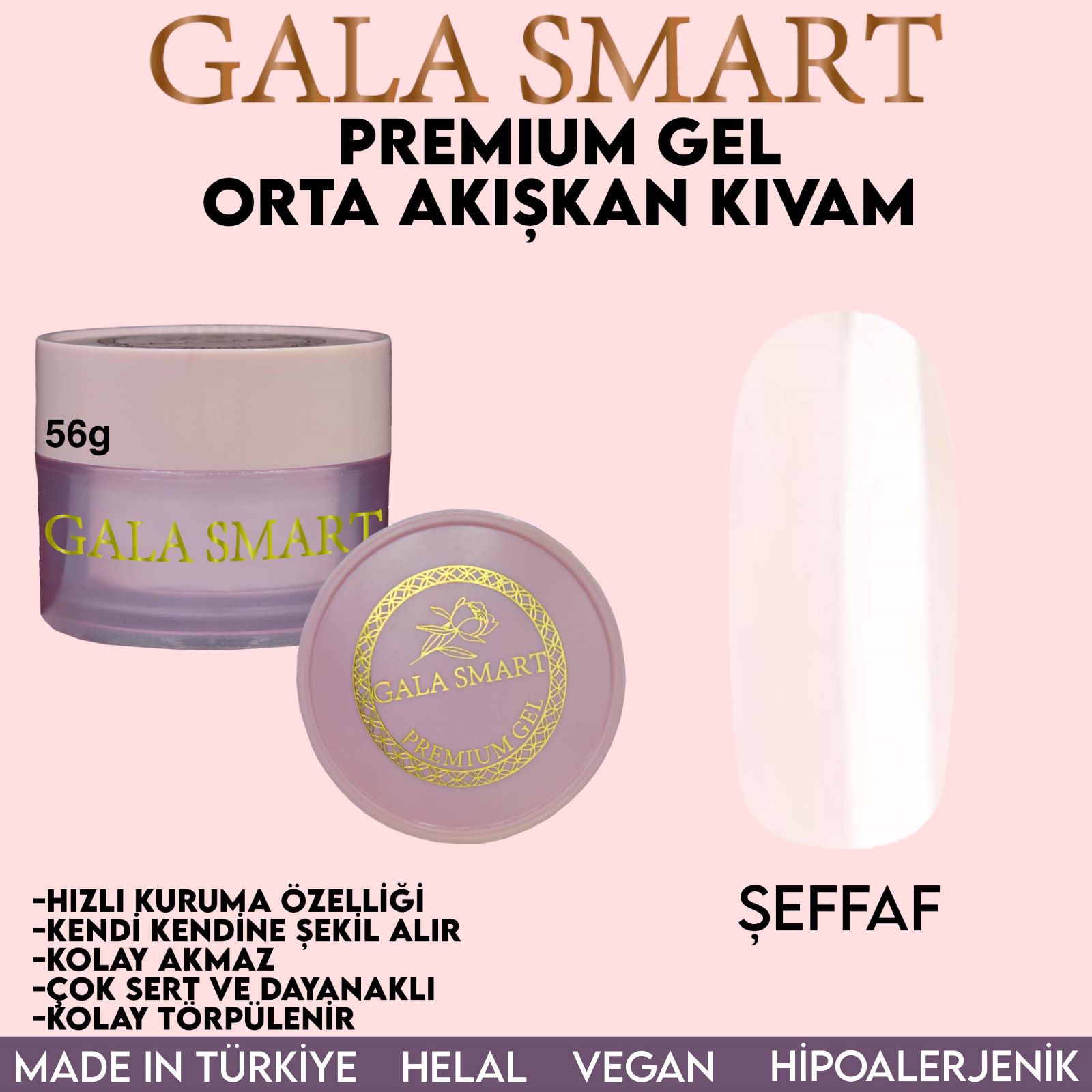 Gala Smart Premium Gel Orta Akışkan Kıvam Şeffaf