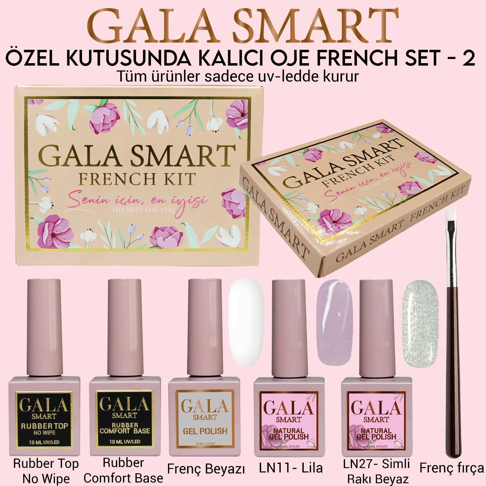 Gala Smart Naturel Kalıcı Oje French Set No:2