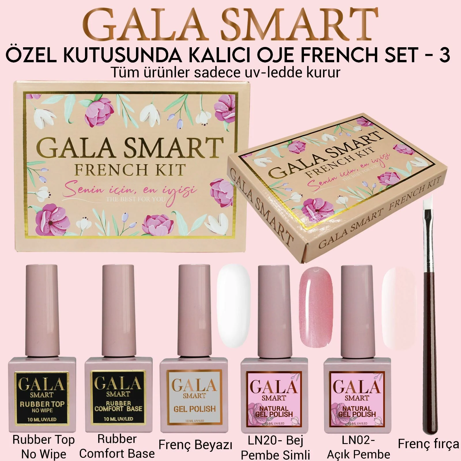 Gala Smart Naturel Kalıcı Oje French Set No:3