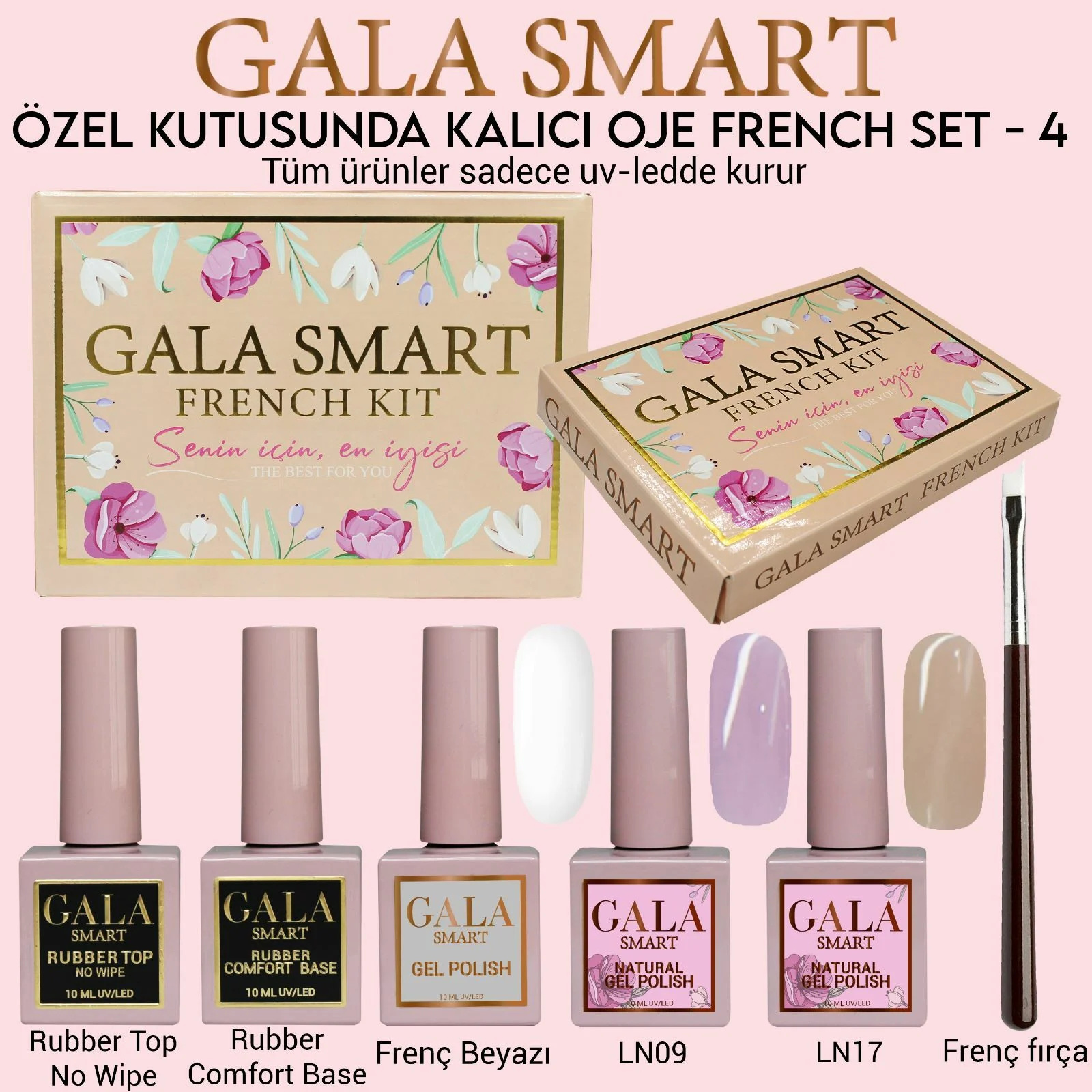 Gala Smart Naturel Kalıcı Oje French Set No:4