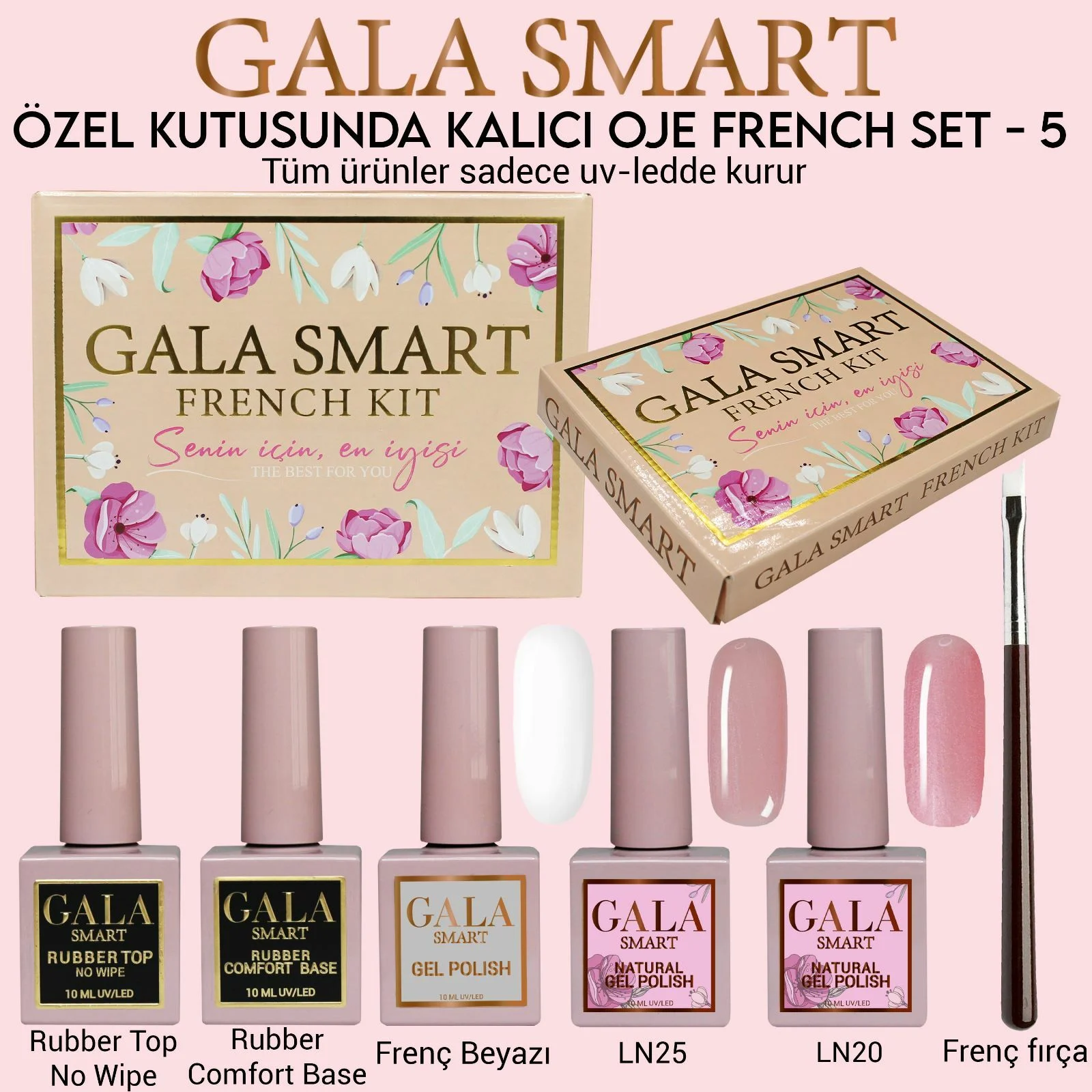 Gala Smart Naturel Kalıcı Oje French Set No:5