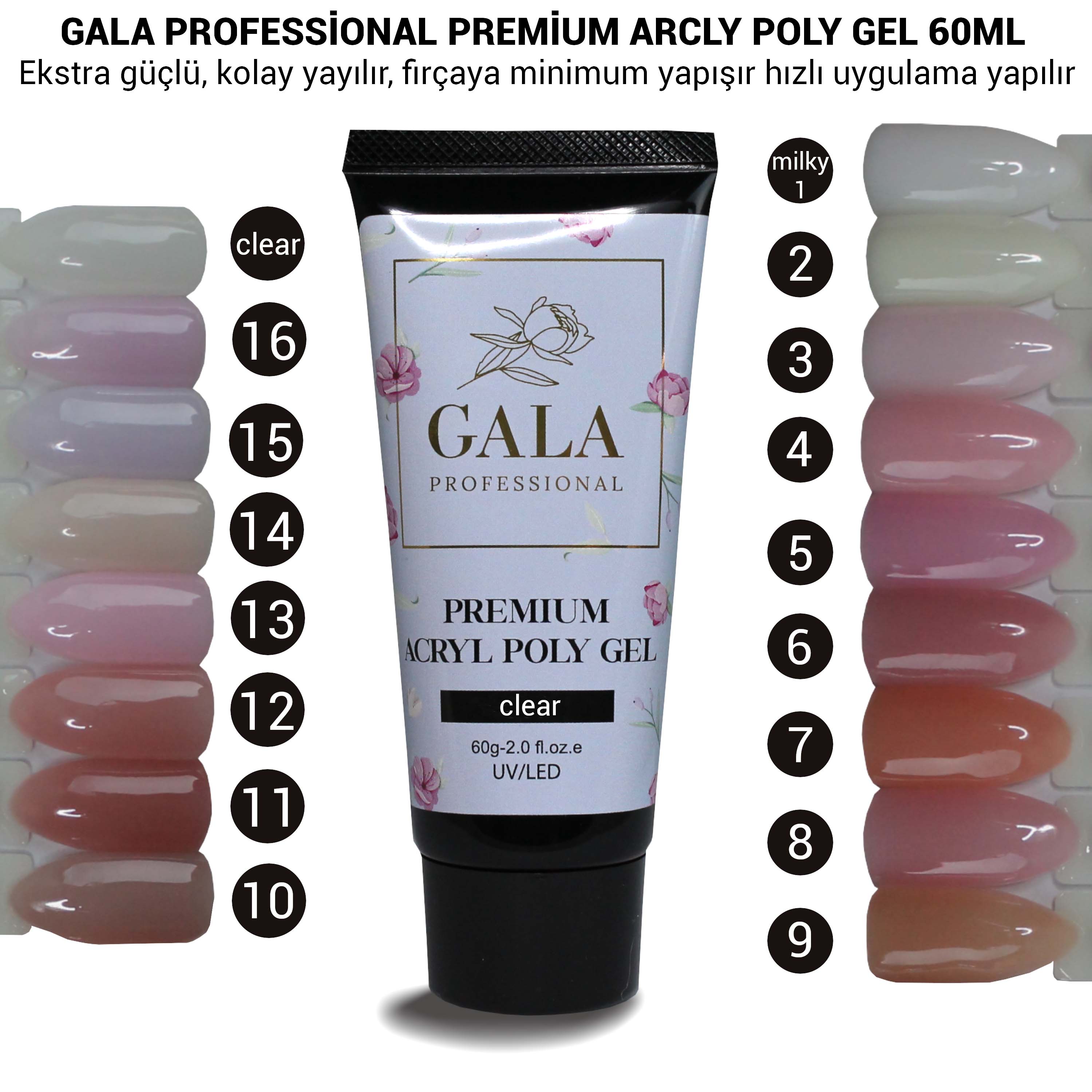 Gala Smart Premium Acryl Poly Gel NO:14