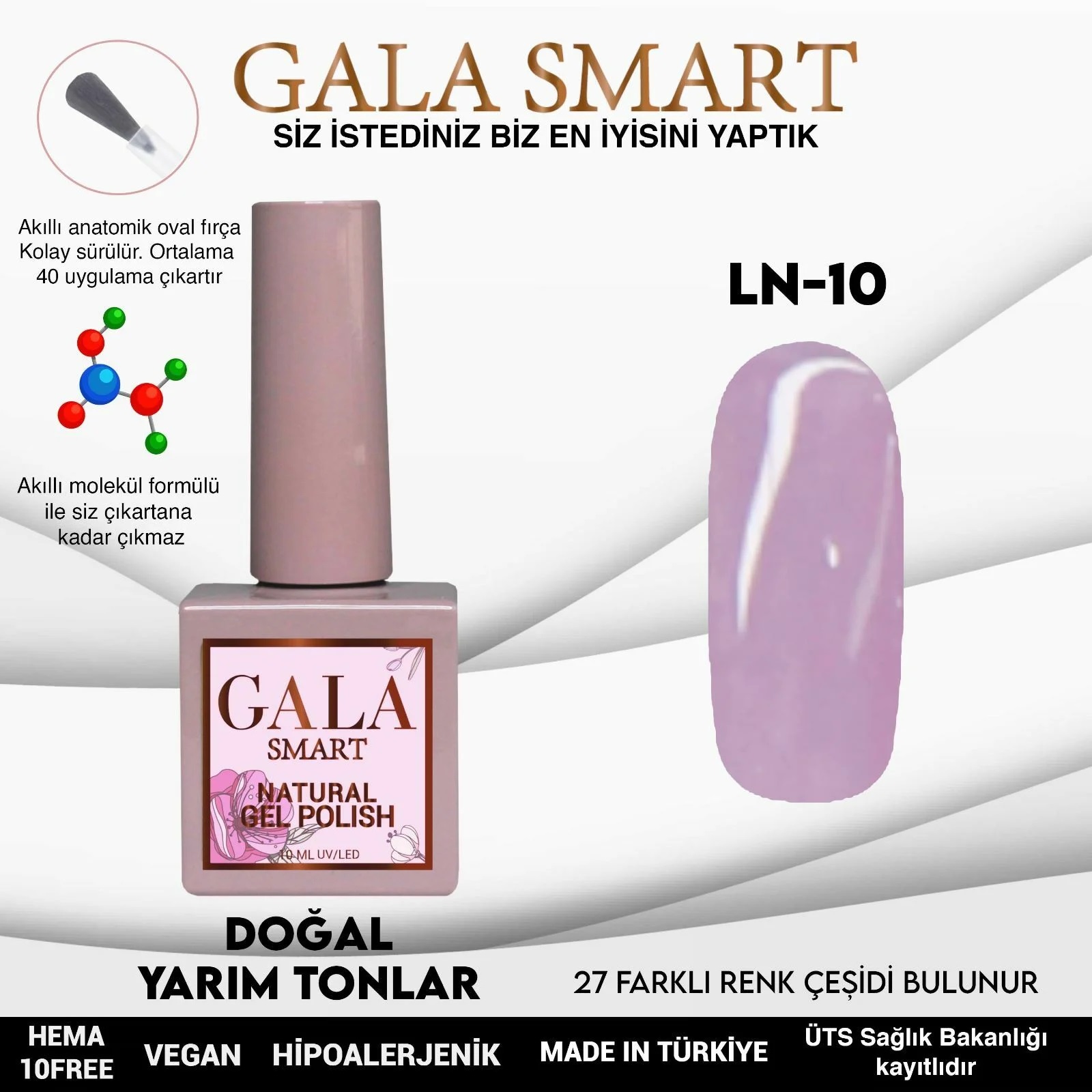 Gala Smart Natural Kalıcı Oje No:10