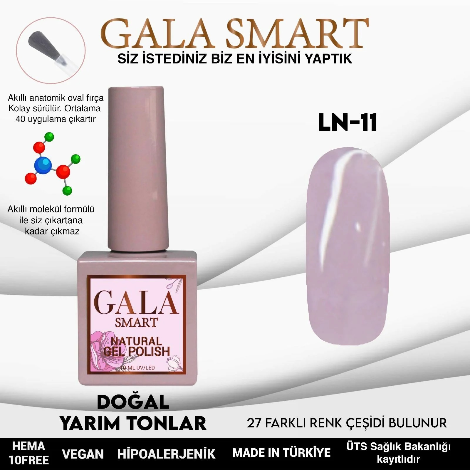 Gala Smart Natural Kalıcı Oje No:11