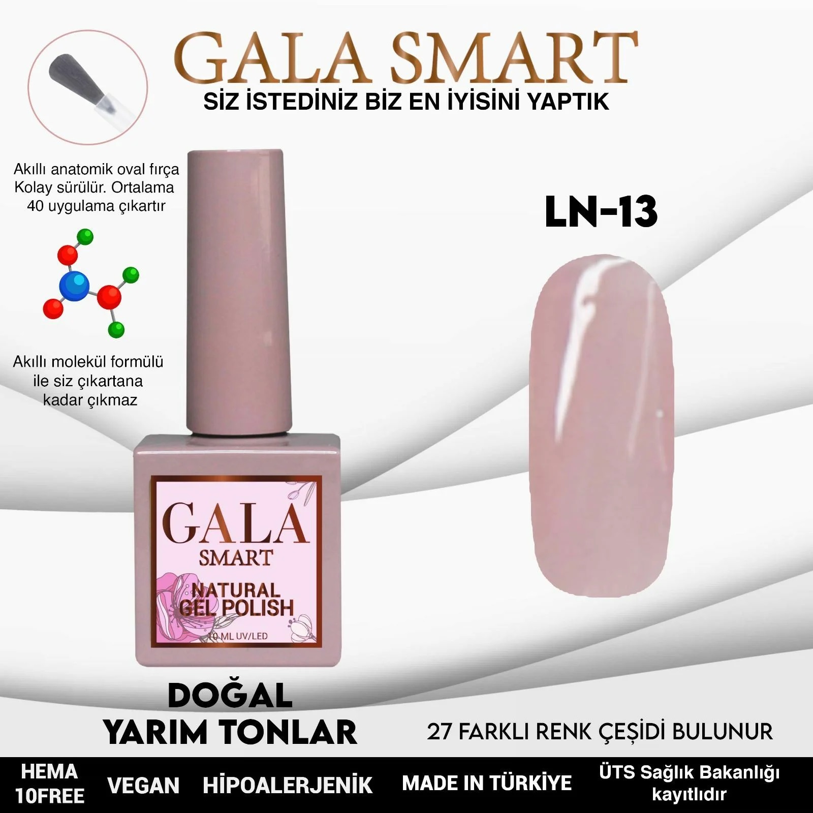 Gala Smart Natural Kalıcı Oje No:13