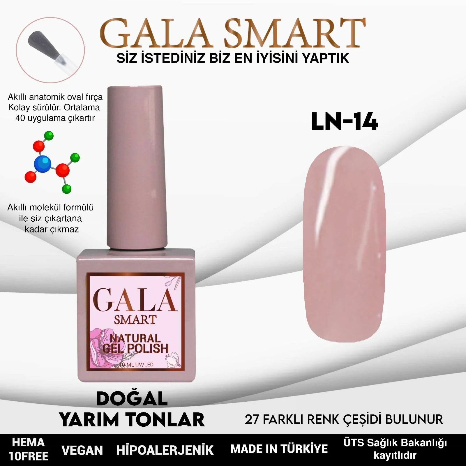 Gala Smart Natural Kalıcı Oje No:14