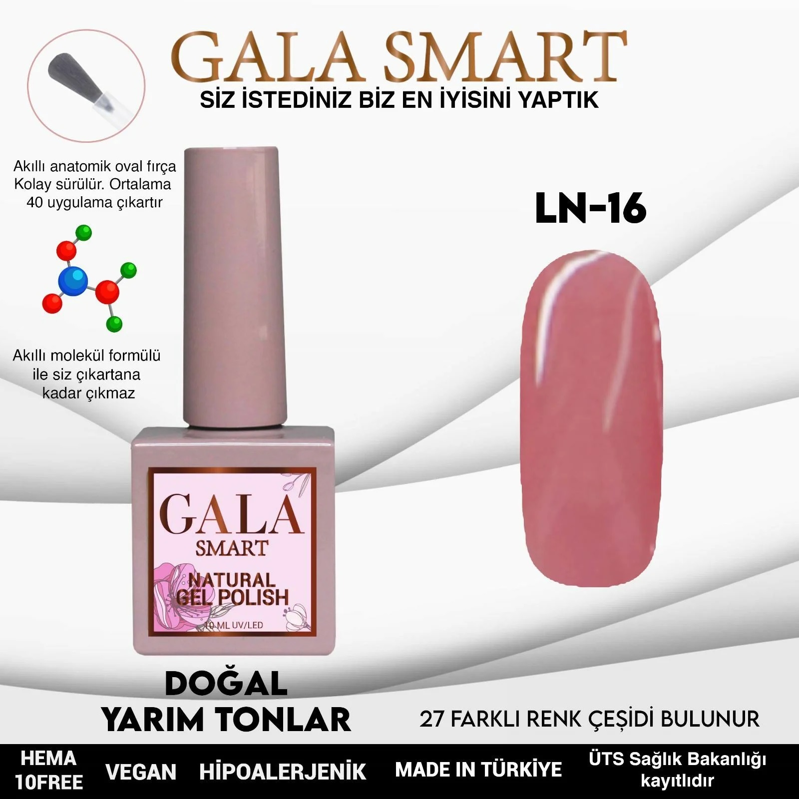 Gala Smart Natural Kalıcı Oje No:16