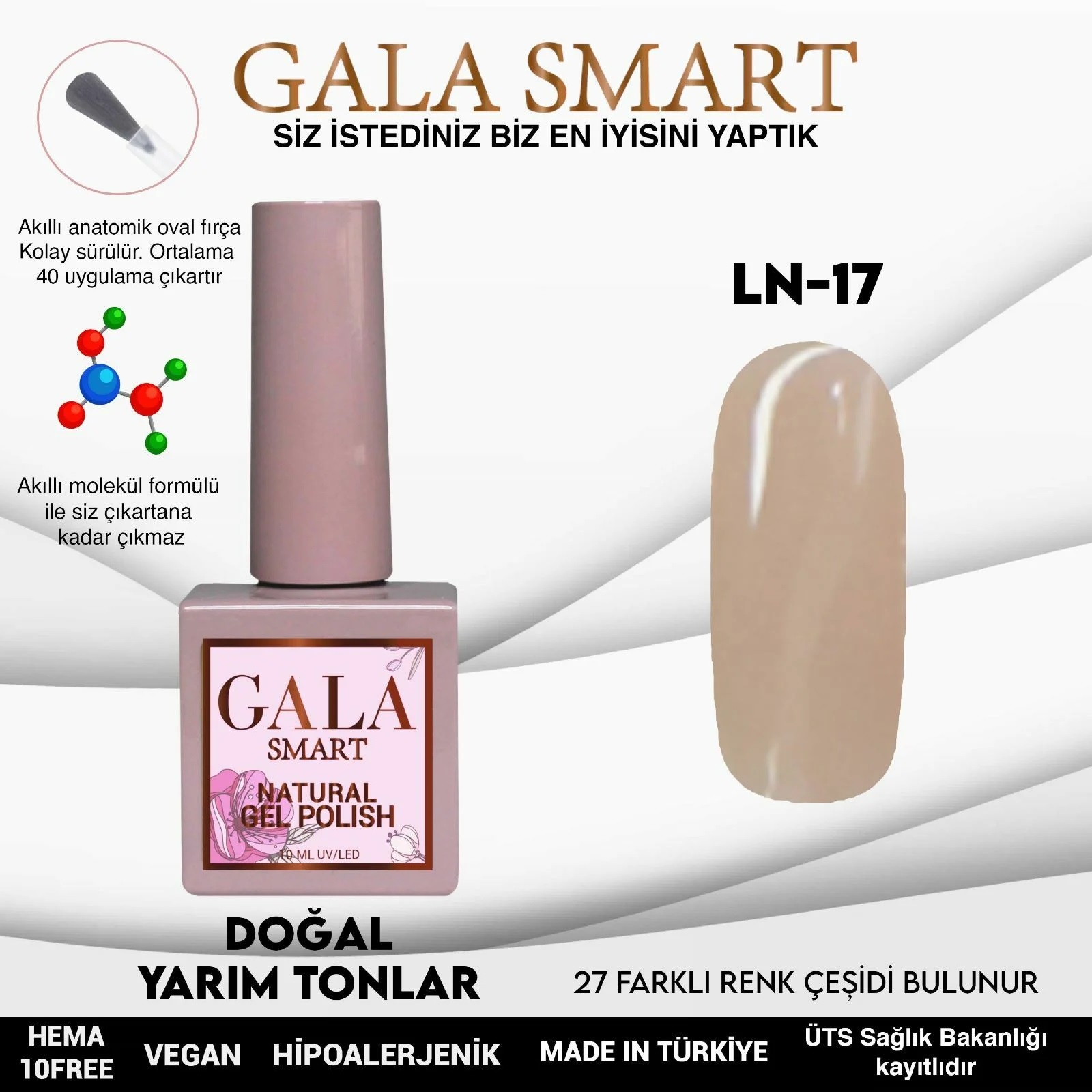 Gala Smart Natural Kalıcı Oje No:17