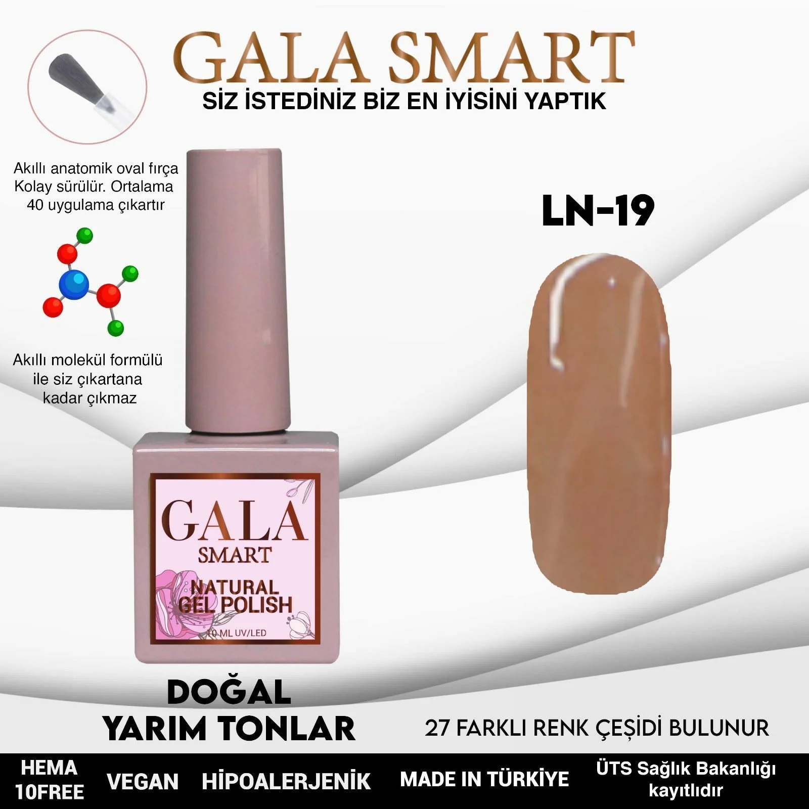 Gala Smart Natural Kalıcı Oje No:19