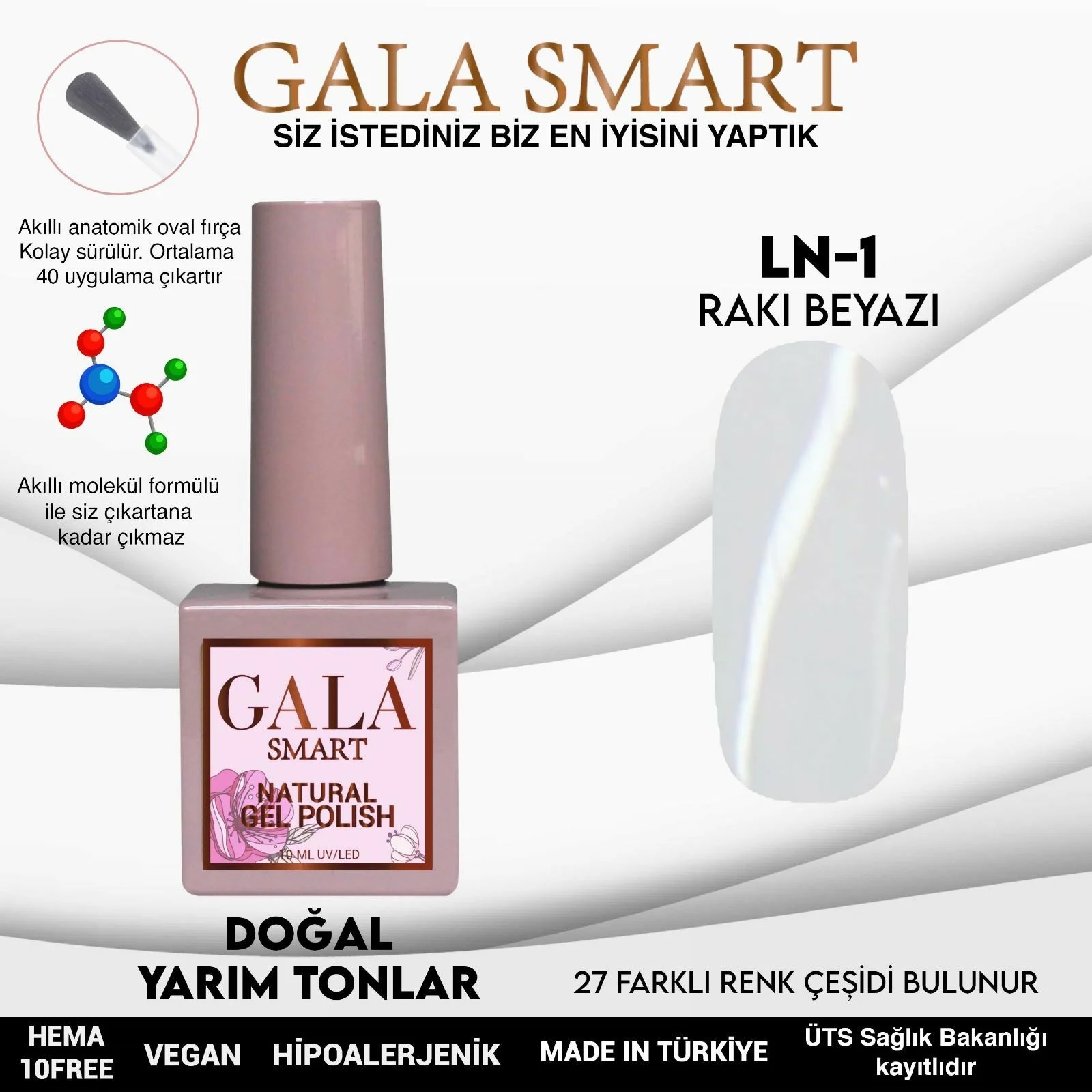 Gala Smart Natural Kalıcı Oje No:01