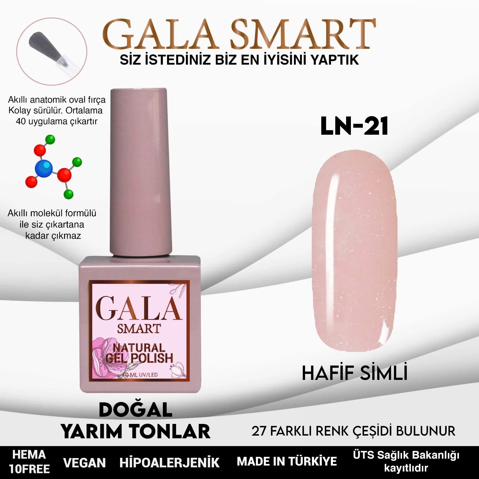 Gala Smart Natural Kalıcı Oje No:21