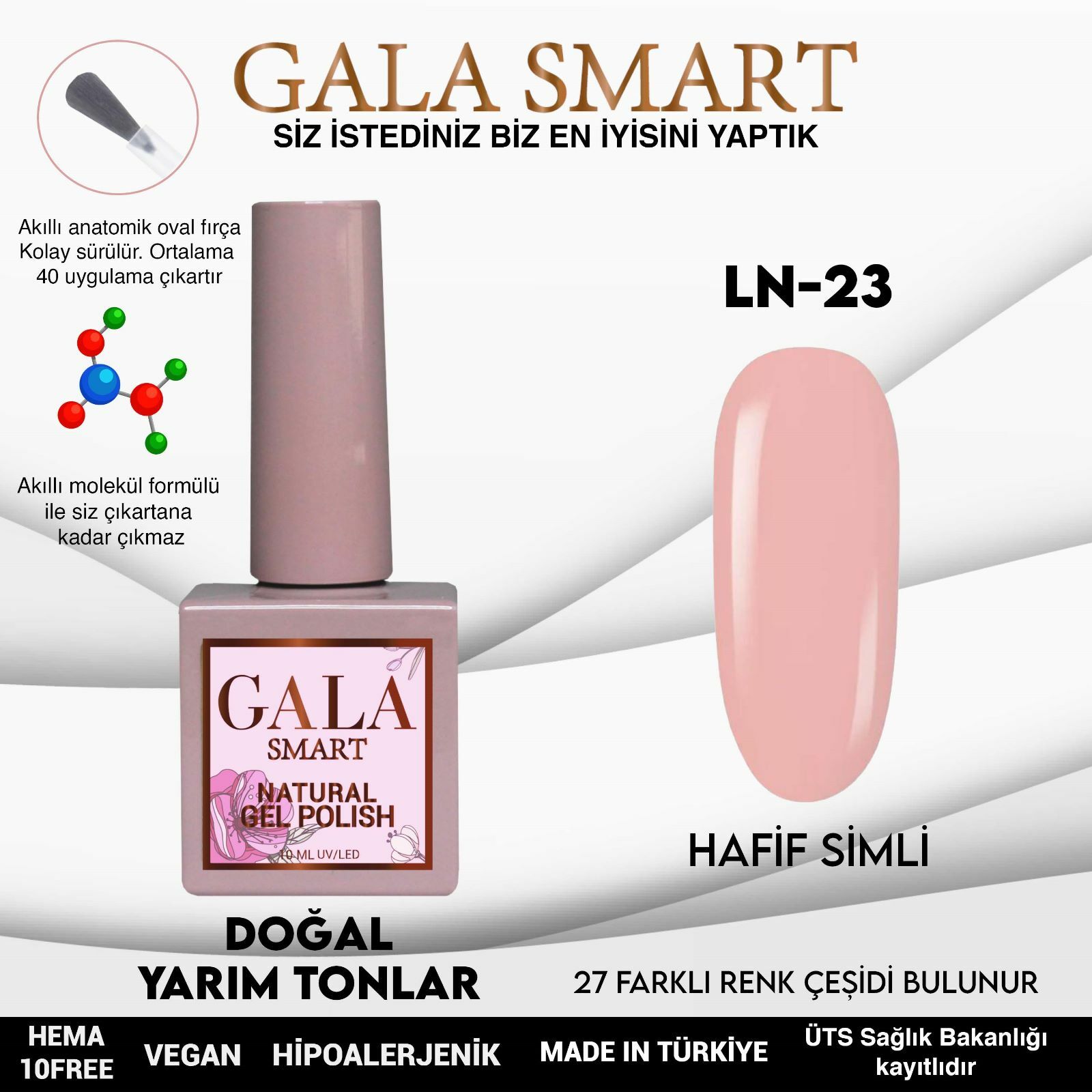 Gala Smart Natural Kalıcı Oje No:23