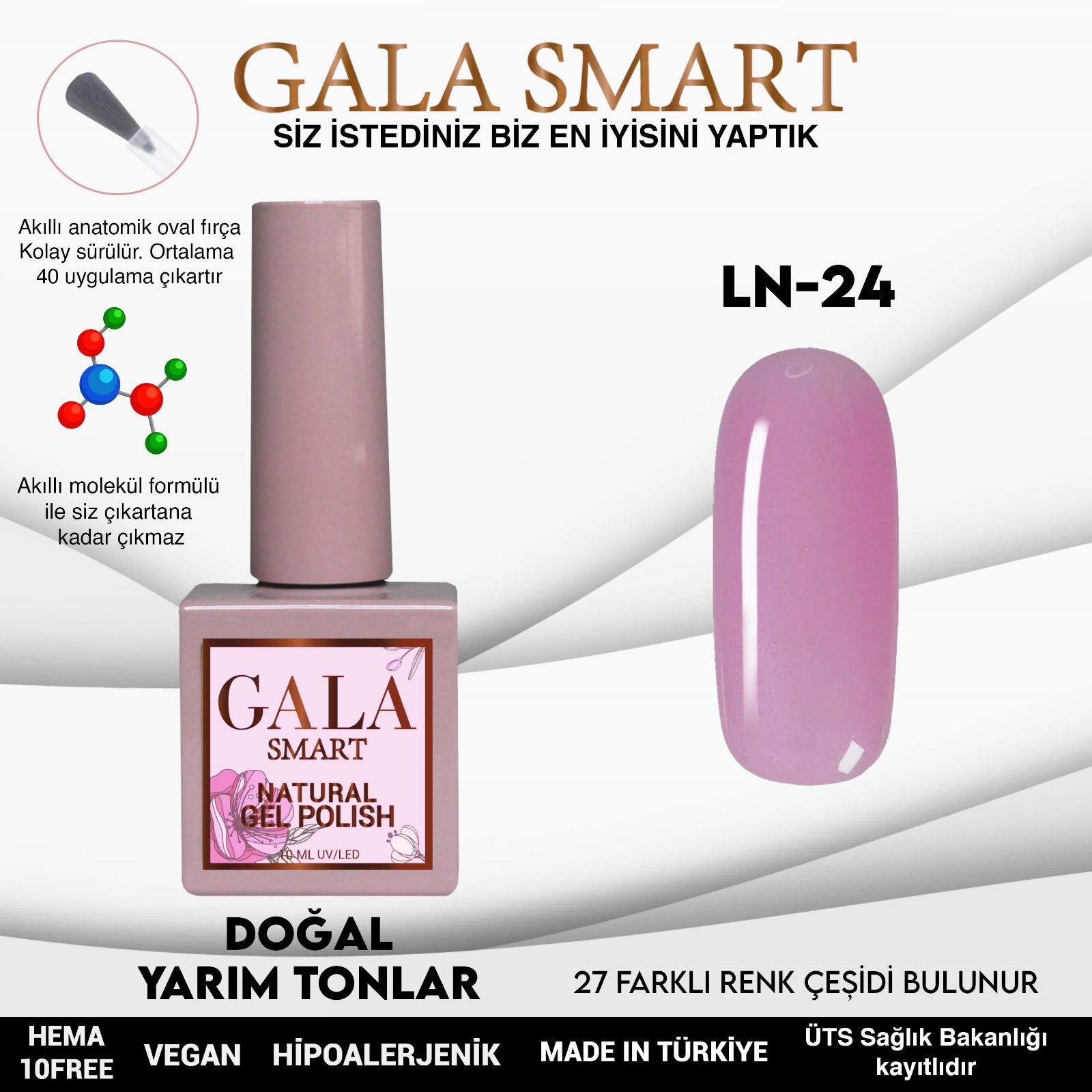 Gala Smart Natural Kalıcı Oje No:24