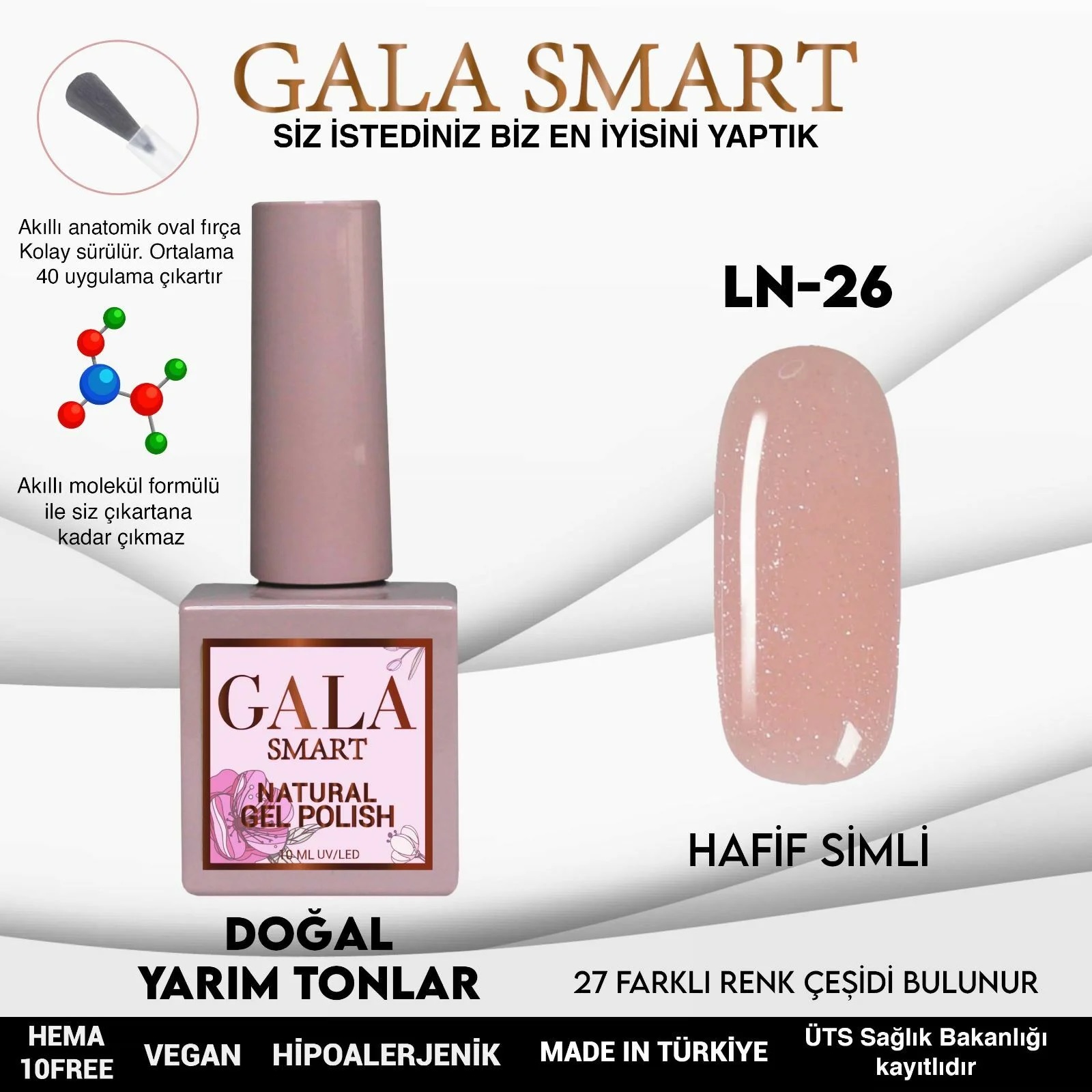 Gala Smart Natural Kalıcı Oje No:26