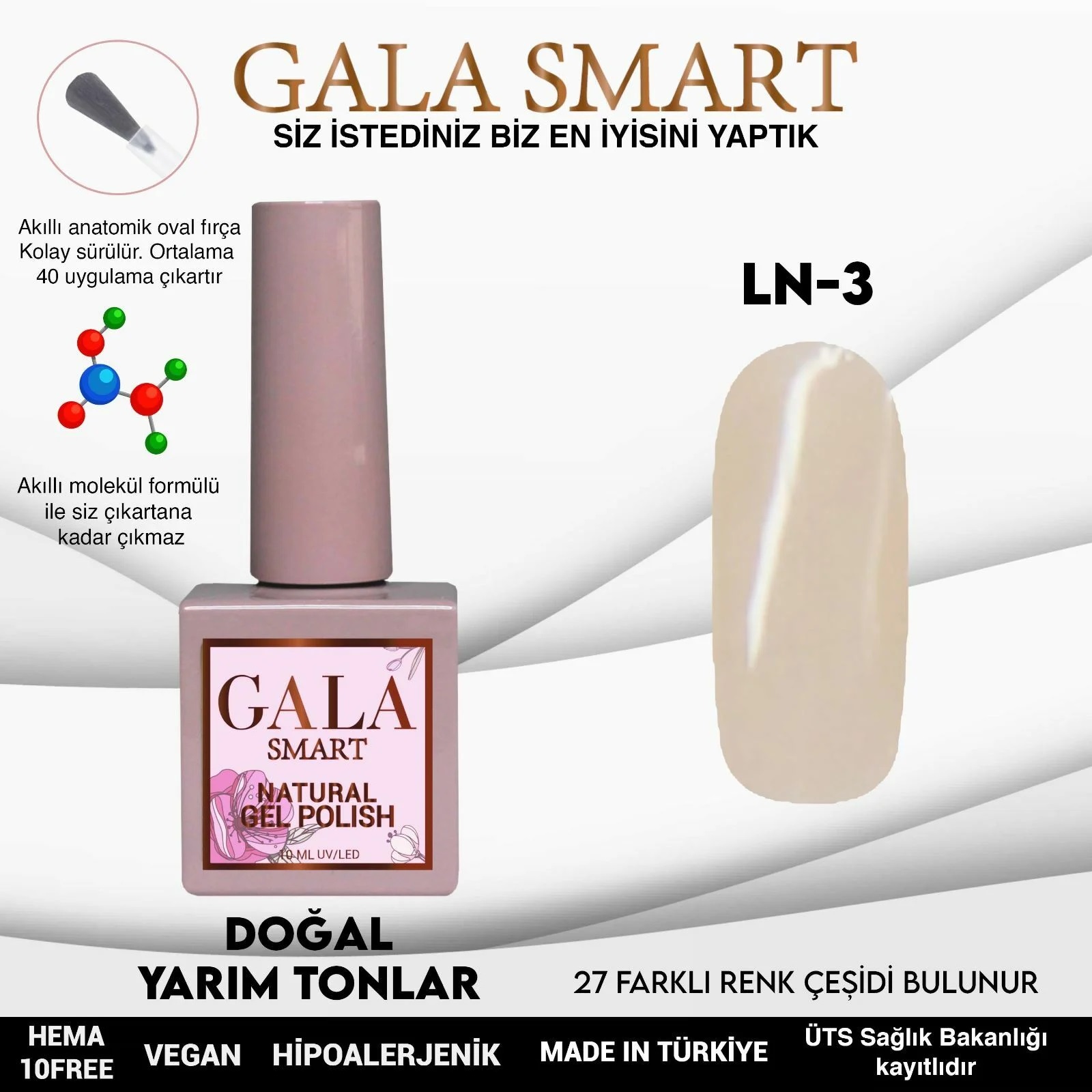 Gala Smart Natural Kalıcı Oje No:03