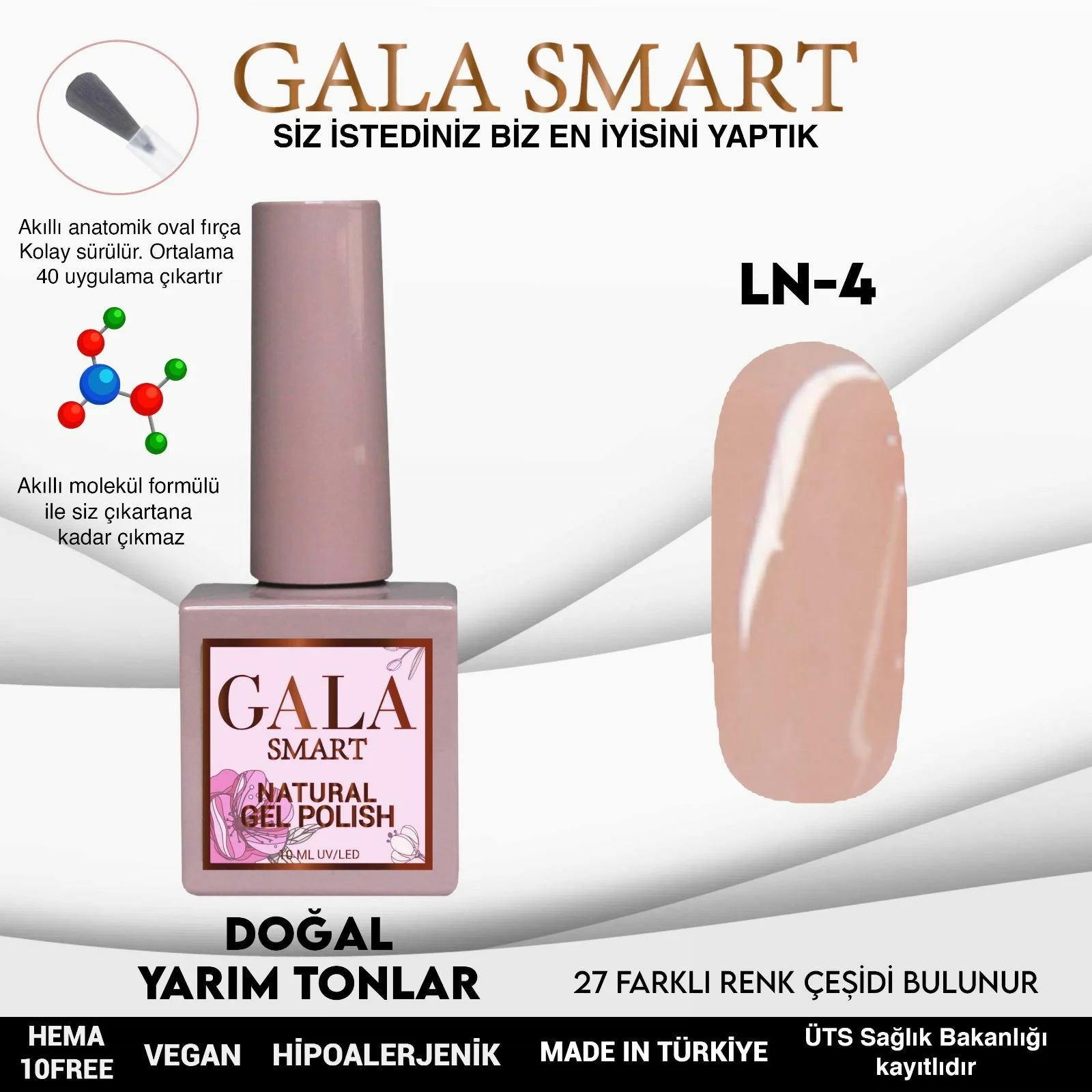 Gala Smart Natural Kalıcı Oje No:04