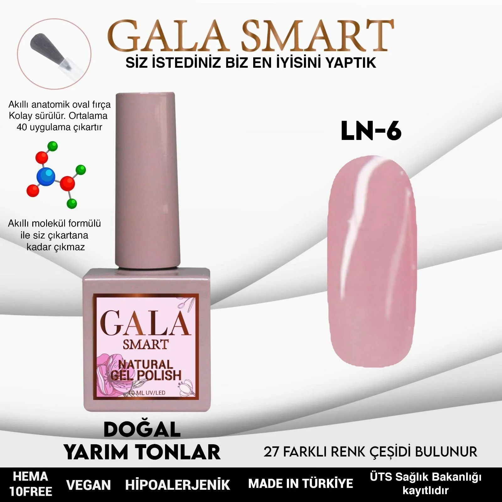 Gala Smart Natural Kalıcı Oje No:06