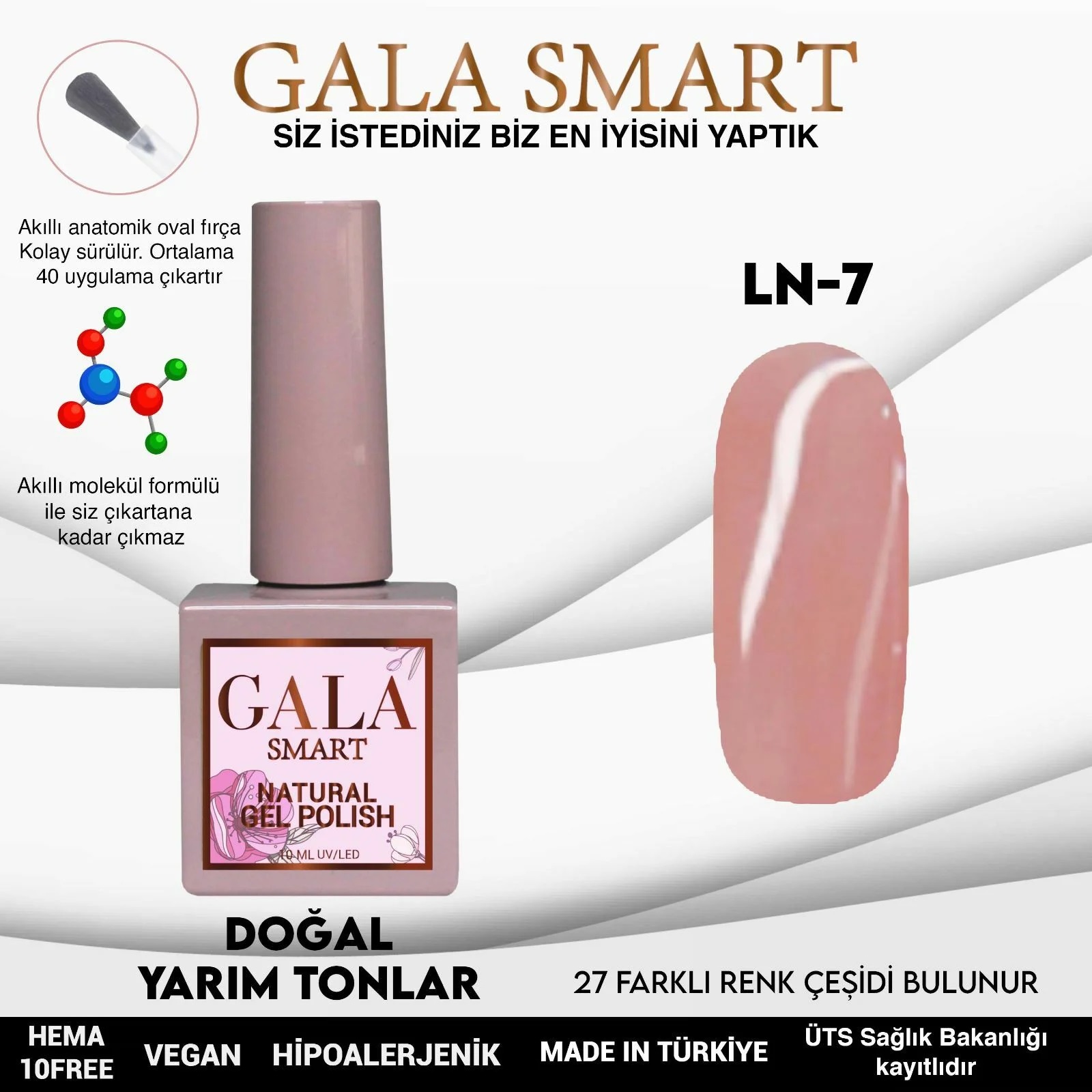 Gala Smart Natural Kalıcı Oje No:07