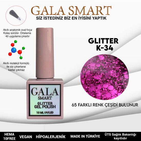 Gala Glitter Kalıcı Oje NO:34