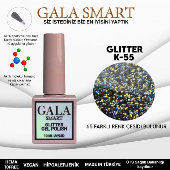 Gala Glitter Kalıcı Oje NO:55