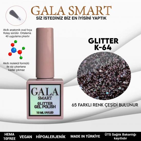 Gala Glitter Kalıcı Oje NO:64