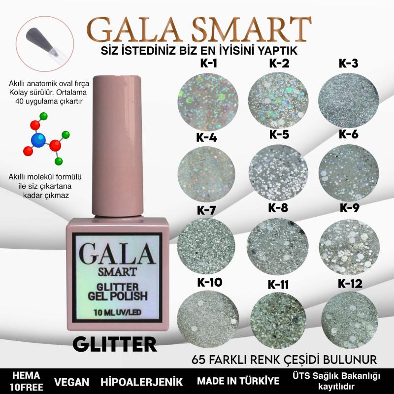 Gala Glitter Kalıcı Oje NO:10