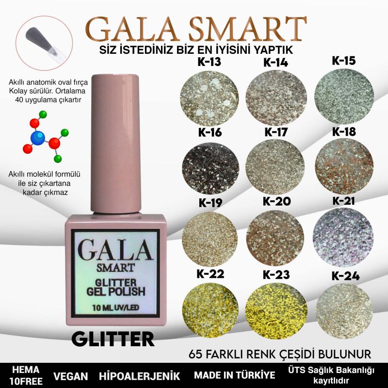 Gala Glitter Kalıcı Oje NO:22